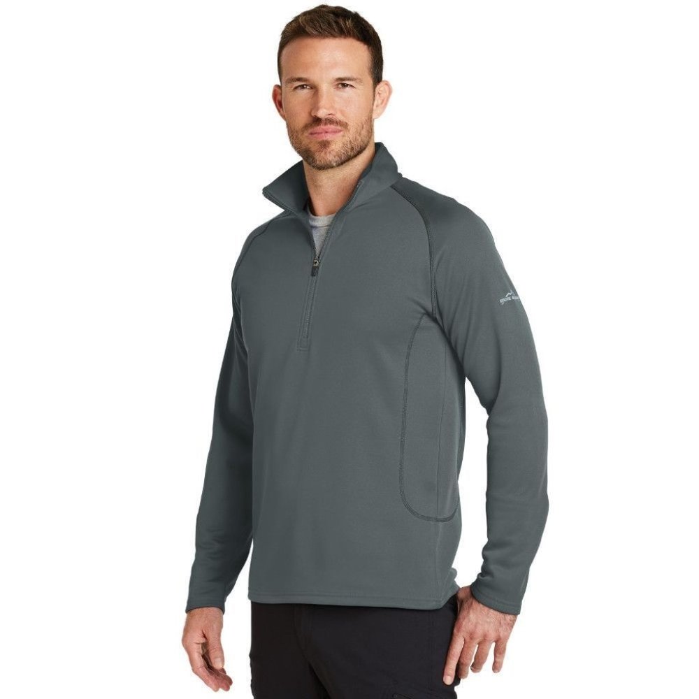 EDDIT BAUER Grey Huron Half Zip Fleece Base Layer Pullover Sweater | Size L